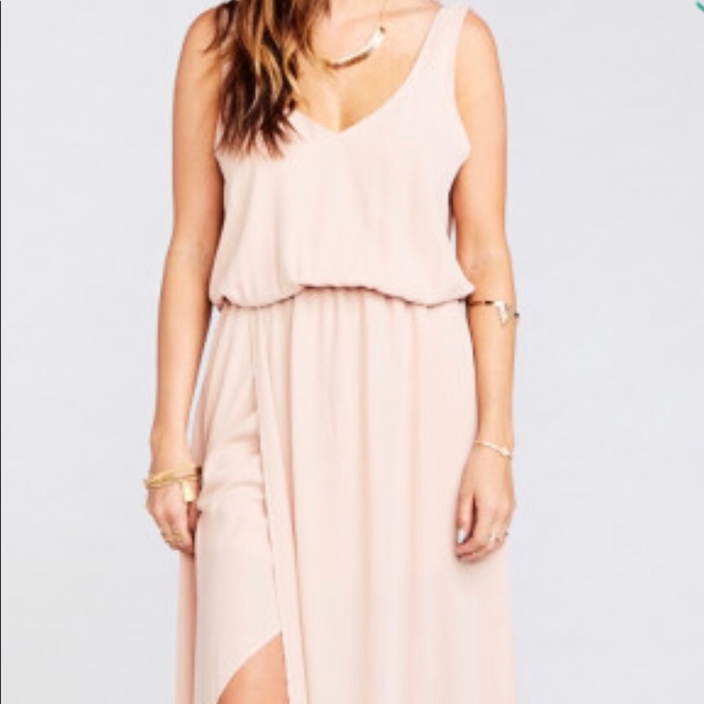 Show Me Your Mumu Kendall dress, Dusty Blush Crisp
